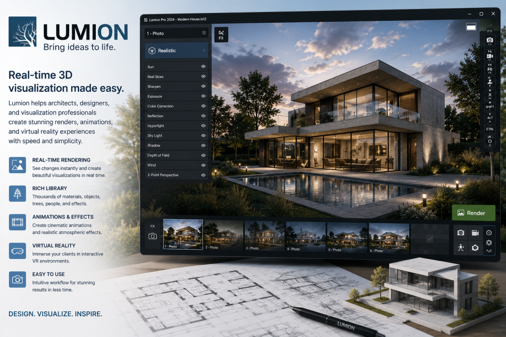 Lumion for Architectural Design Tools and Software 
