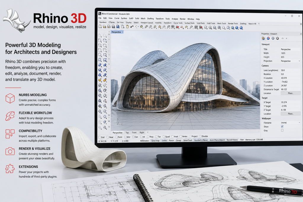 Rhino 3D for Architectural Design Tools and Software
